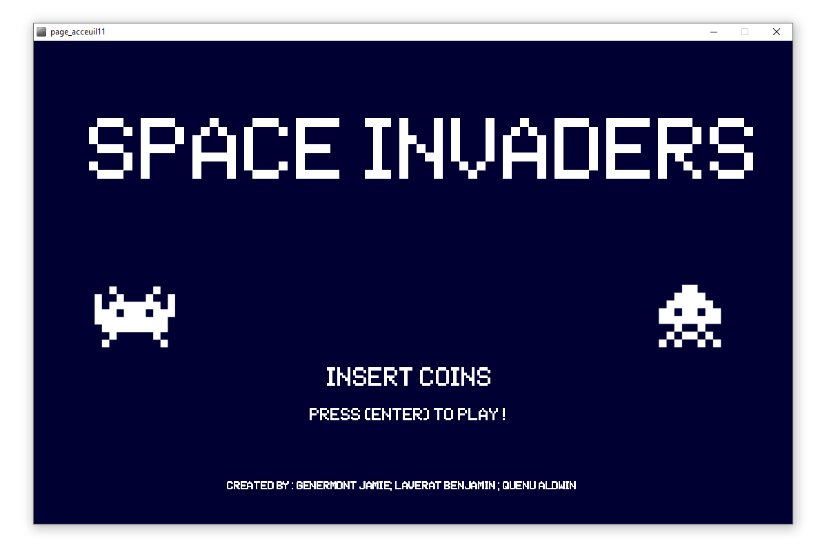 capture d'écran du jeu space invaders